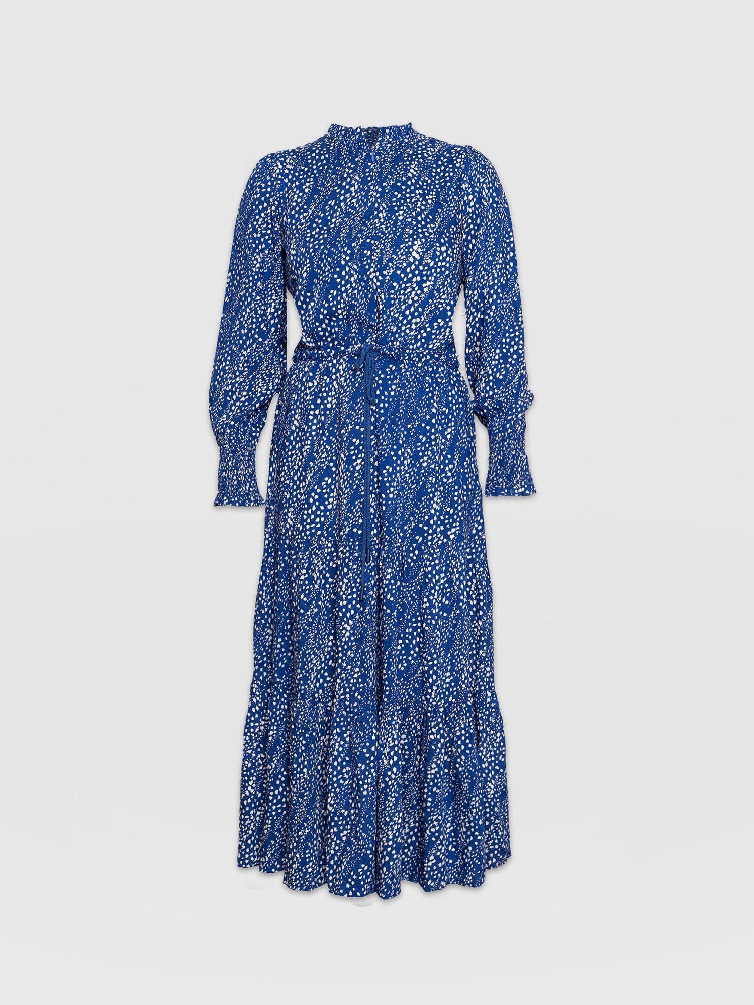 Olivia Zip Up Dress - Blue Spot